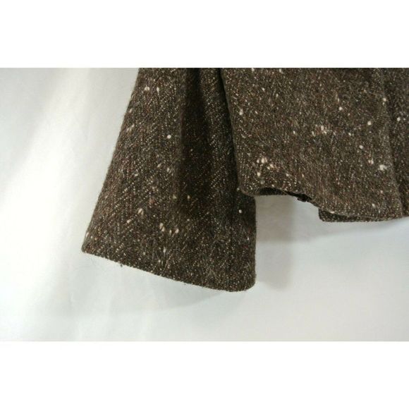 United Colors of Benetton Shrug Bolero Coat Tweed Cropped Brown Size 38 Ladies - Picture 3 of 12